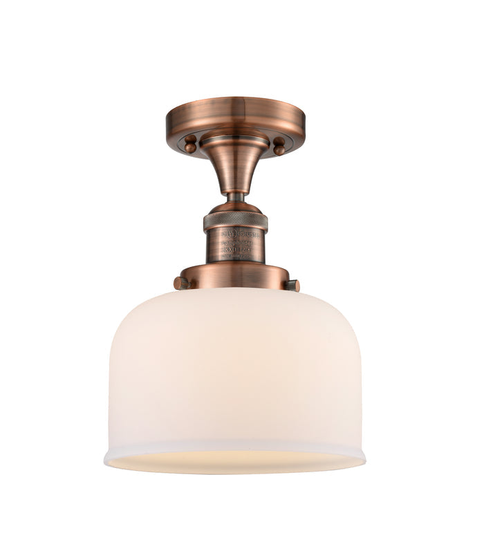 Franklin Semi-Flush Mount Brushed Nickel Brass