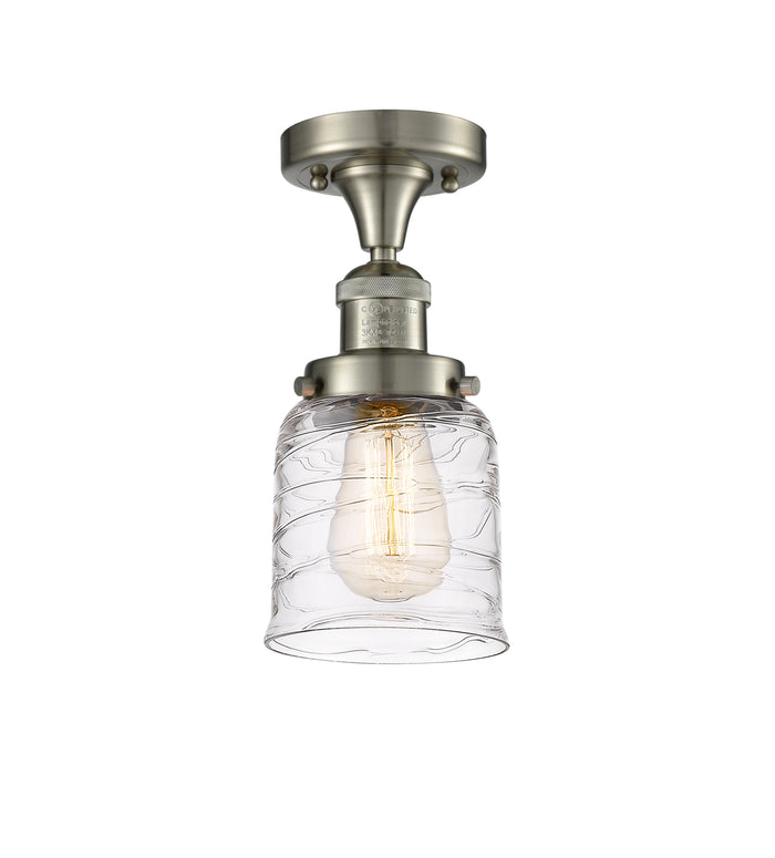 Brushed Satin Nickel / Clear Deco Swirl
