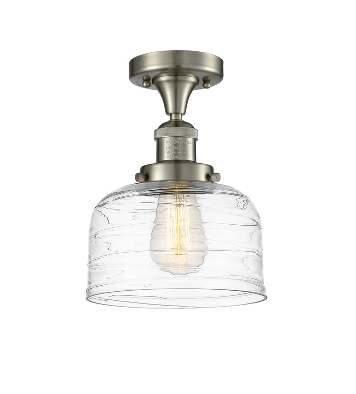 Brushed Satin Nickel / Clear Deco Swirl