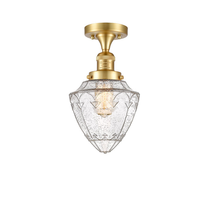 Franklin Semi-Flush Mount Steel Glass 12"