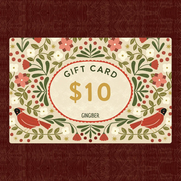 Gingiber Gift Card: Select from $10 - $100 - Gingiber