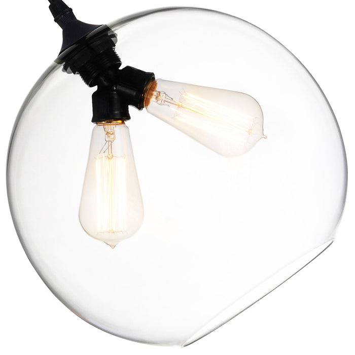 Glass 2 Light 12in Glass Mini Pendant