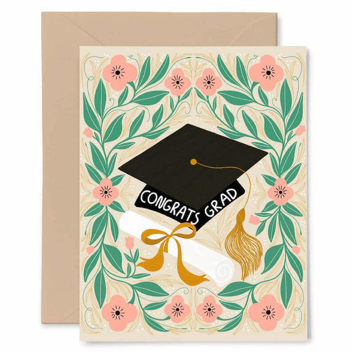 Grad Floral Card - Gingiber
