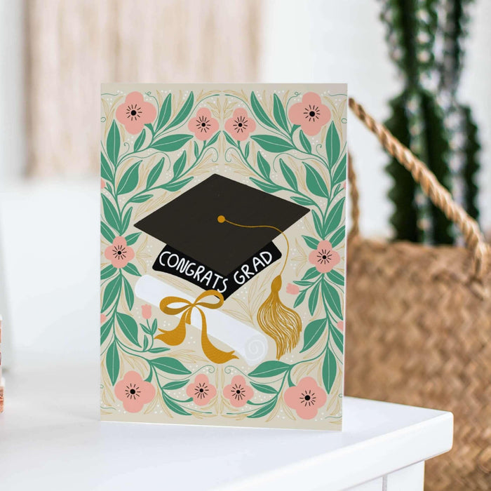 Grad Floral Card - Gingiber