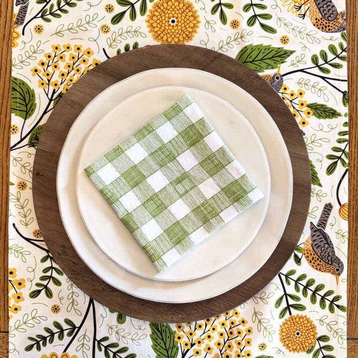 Green Gingham Cloth Napkins - Gingiber