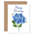 Hydrangea Happy Birthday Card - Gingiber