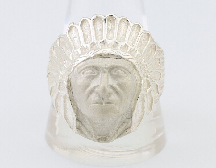Indian Chief Ring 925 Sterling Silver SOLID CAST 925 STERLING SILVER Size 12