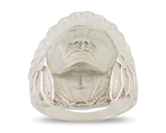 Indian Chief Ring 925 Sterling Silver SOLID CAST 925 STERLING SILVER Size 9.75