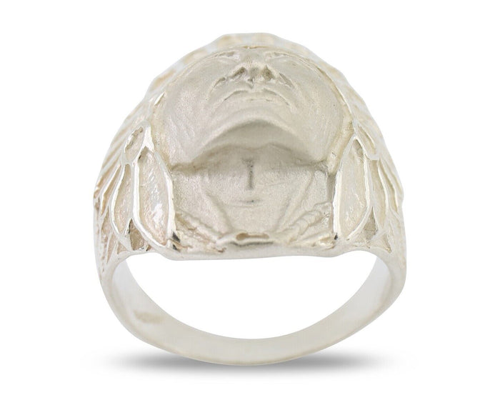Indian Chief Ring 925 Sterling Silver SOLID CAST 925 STERLING SILVER Size 9.75