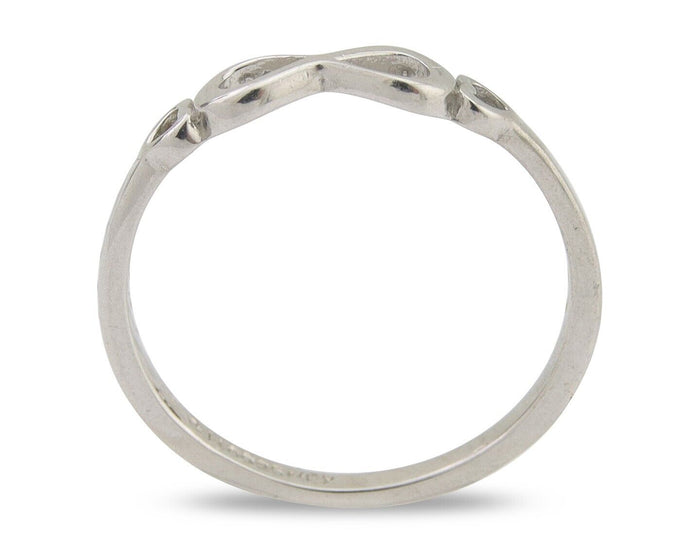 Infinity Heart Promise Ring 925 Solid Silver Size 6.0