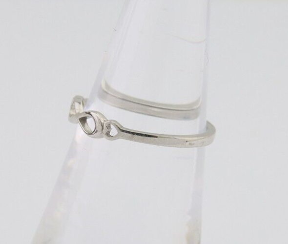 Infinity Heart Promise Ring 925 Solid Silver Size 6.0