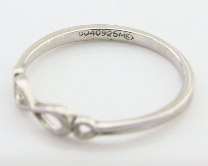 Infinity Heart Promise Ring 925 Solid Silver Size 6.25