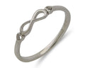 Infinity Heart Promise Ring 925 Solid Silver Size 8.0