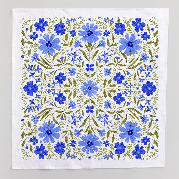 Limited Time - Blue Cornflower Tea Towel