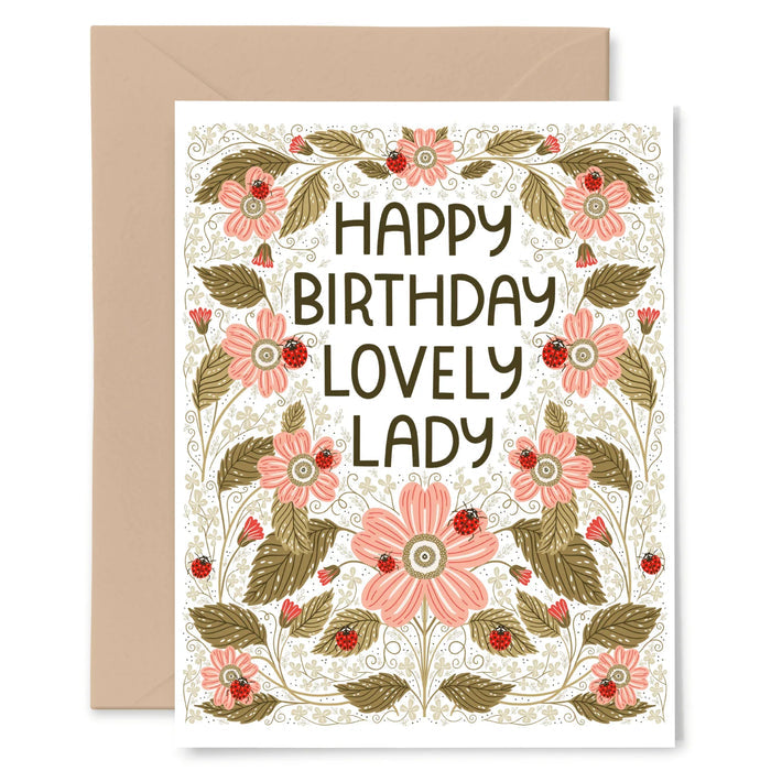 Lovely Lady Birthday Card - Gingiber