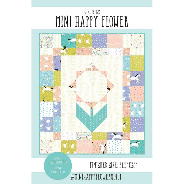 Mini Happy Flower Quilt Pattern - PDF - Gingiber