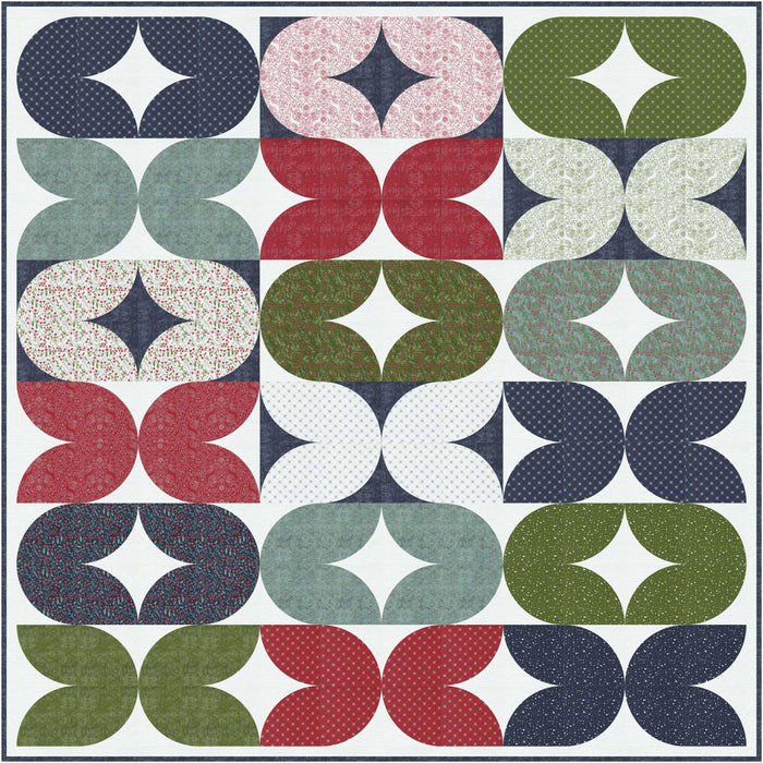 Mod Mistletoe Quilt Pattern - PDF - Gingiber