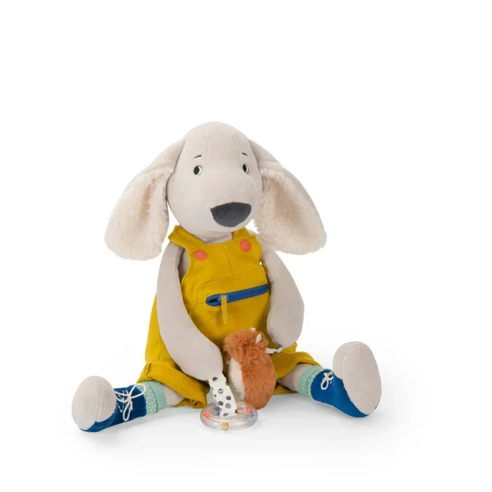 Moulin Roty Puce and Pilou Large Activity Dog Sitting