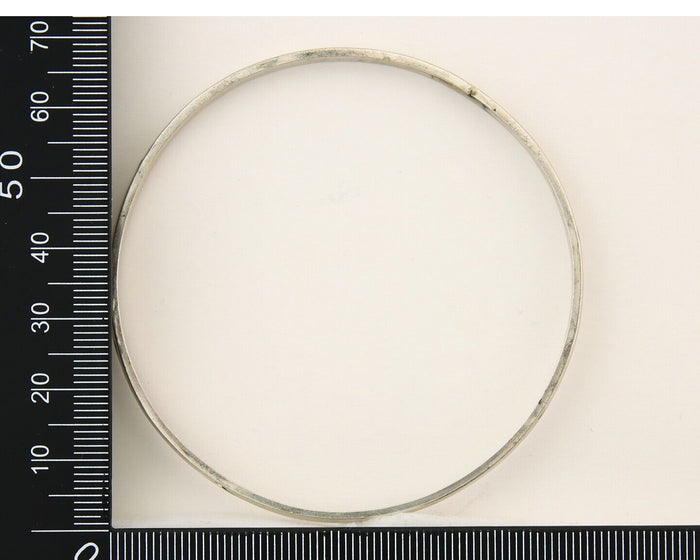 Navajo Bangle Bracelet 925 Silver Hand Stamped Twist Native American Artist C80s