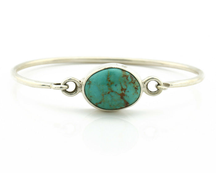 Navajo Bracelet .925 Silver Blue Arizona Turquoise Native American Artist C.90's
