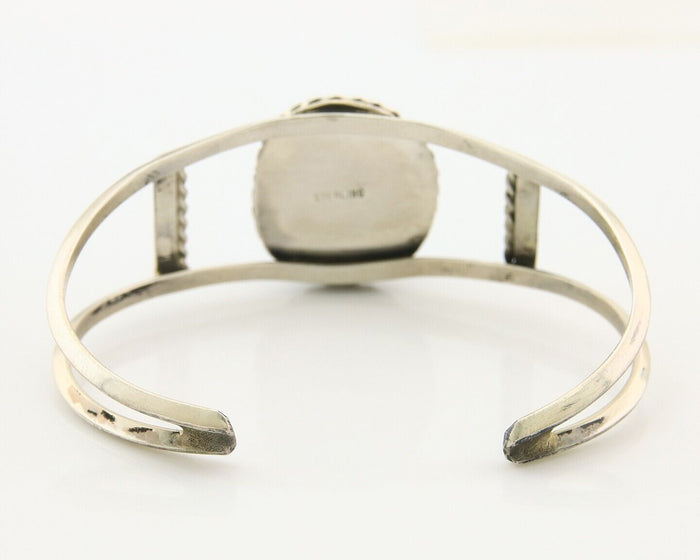 Navajo Bracelet 925 Silver Natural Blue Turquoise Native American Artist C.80s