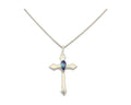 Navajo Cross Necklace Sterling Silver Authentic Natural Gemstones Signed M