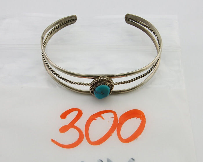 Navajo Cuff Bracelet 925 Silver Turquoise Cuff Artist Signed EG C.80's