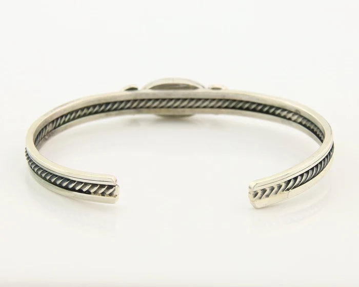 Navajo Cuff Bracelet Sterling Silver Authentic Pink Muscle Native Artist
