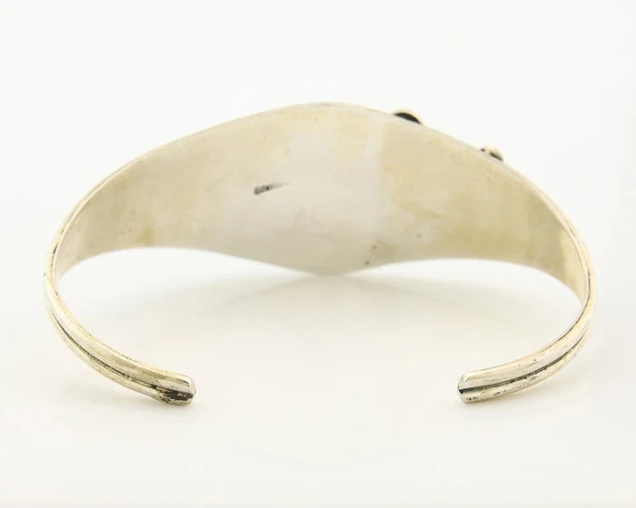 Navajo Cuff Bracelet Sterling Silver Authentic Pink Muscle Native Artist
