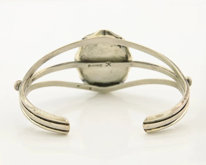 Navajo Cuff Bracelet Sterling Silver Authentic Pink Muscle Signed K