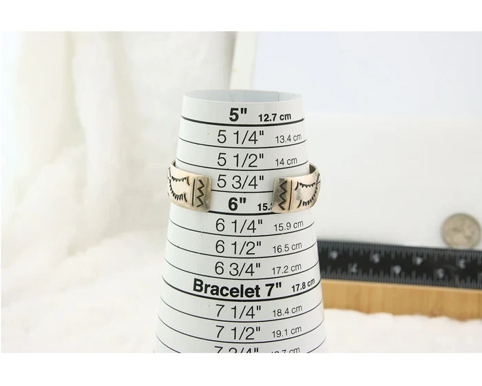 Navajo Cuff Bracelet Sterling Silver Authentic Turquoise Signed Stanley Bain