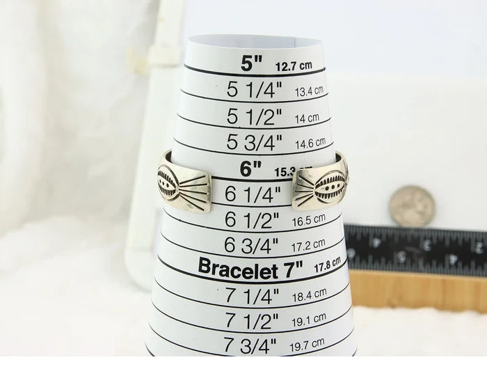 Navajo Cuff Bracelet Sterling Silver Authentic Turquoise Signed Stanley Bain