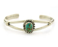 Navajo Cuff Bracelet Sterling Silver Vintage Turquoise Handmade Signed Gecko
