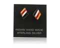 Navajo Earrings 925 Silver Natural Gemstone Native American Artist C.80's