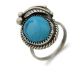 Navajo Handmade Ring 925 Silver Natural Turquoise Native Artist C.80's