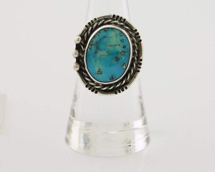 Navajo Handmade Ring 925 Silver Turquoise Native American Artist C.80's