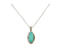 Navajo Necklace 925 Silver Kingman Turquoise Native American Artist C.90s