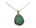 Navajo Necklace 925 Silver Natural Blue Turquoise Artist Signed Mike Begay C.80s