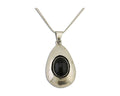 Navajo Necklace 925 Silver Natural Onyx Native Artist Signed M Montoya C.80's