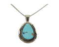 Navajo Necklace 925 Silver Natural Turquoise Artist Signed Mike Begay C.80's