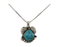 Navajo Necklace 925 Silver Natural Turquoise Native American Artist C.80's
