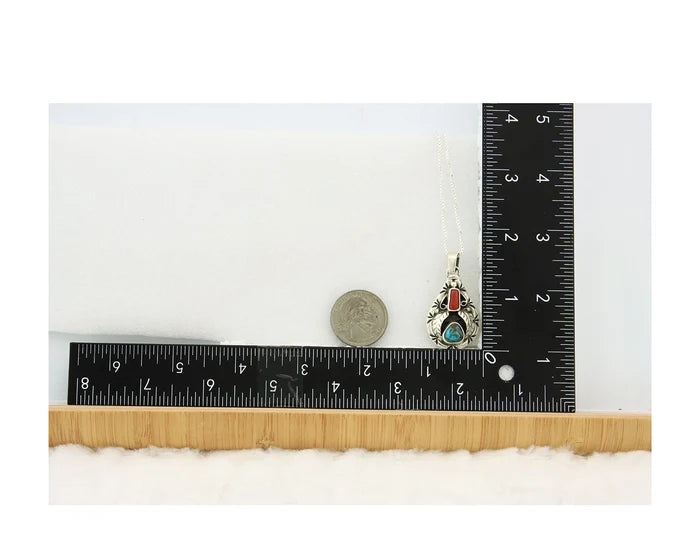 Navajo Necklace Sterling Authentic Gemstone Traditional Signed Teepee