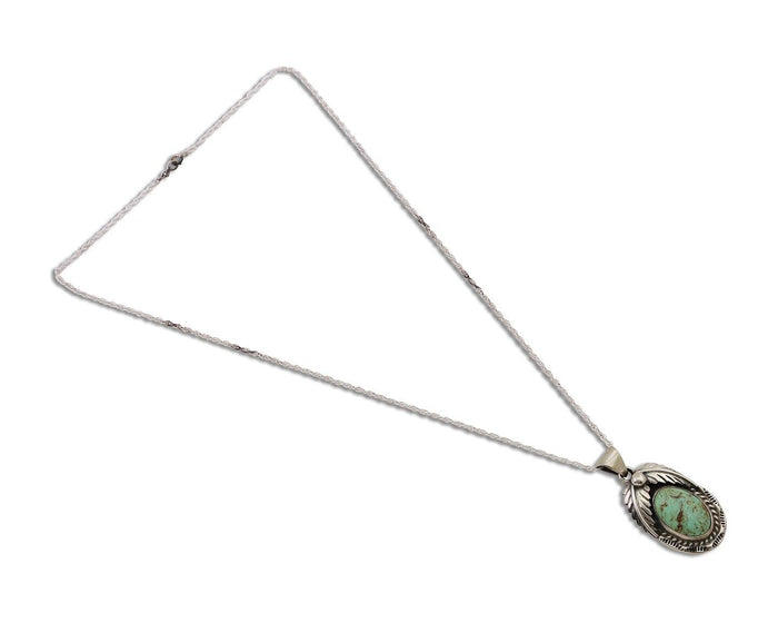 Navajo Necklace Turquoise Necklace 925 Silver Artist Signed SunRise C.80's