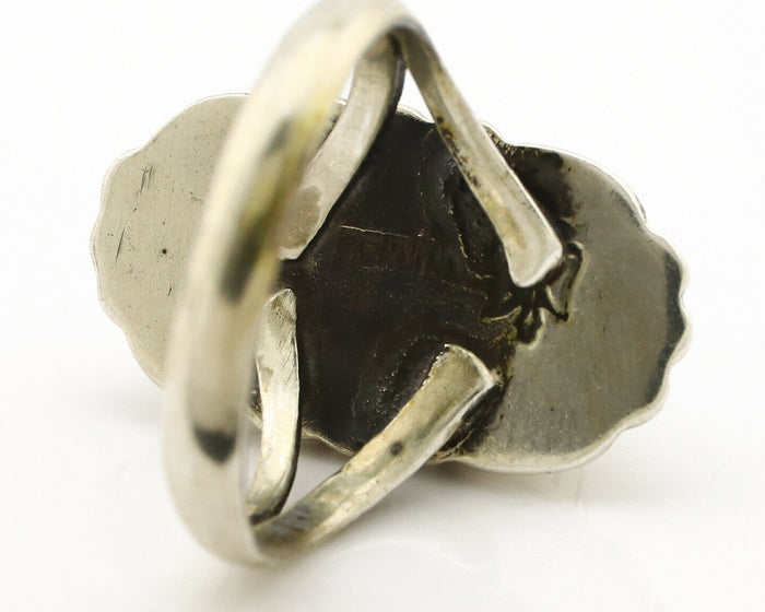 Navajo Ring .925 Silver Arizona Turquoise Signed M Montoya C.80's