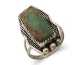 Navajo Ring 925 Silver Natural Blue Turquoise Artist Signed Doug Zachary C.80's