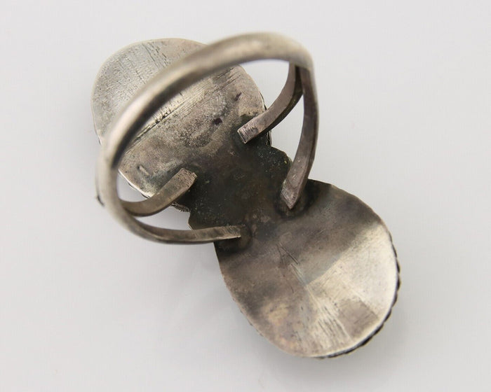 Navajo Ring 925 Silver Natural Blue Turquoise Native American Artist C.80's
