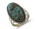 Navajo Ring 925 Silver Natural Turquoise Native American Artist C.80's