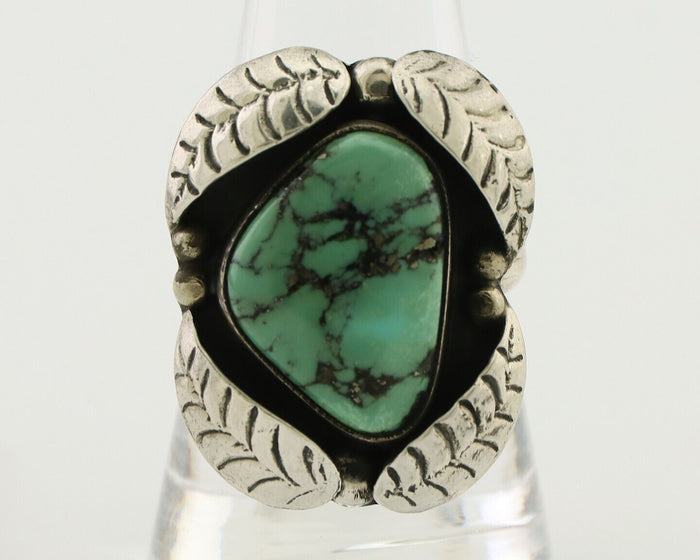 Navajo Ring 925 Silver Natural Turquoise Native American Artist C.80's