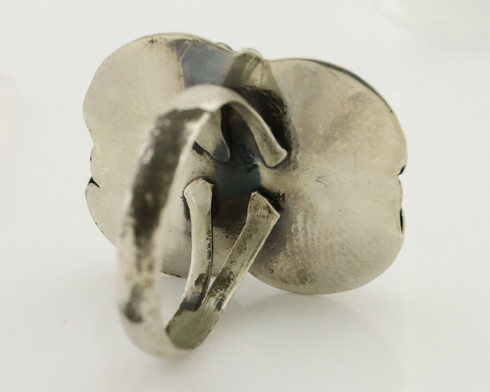 Navajo Ring 925 Silver Natural Turquoise Native American Artist C.80's