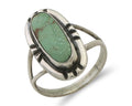 Navajo Ring 925 Silver Natural Turquoise Native American Artist Signed C.80's